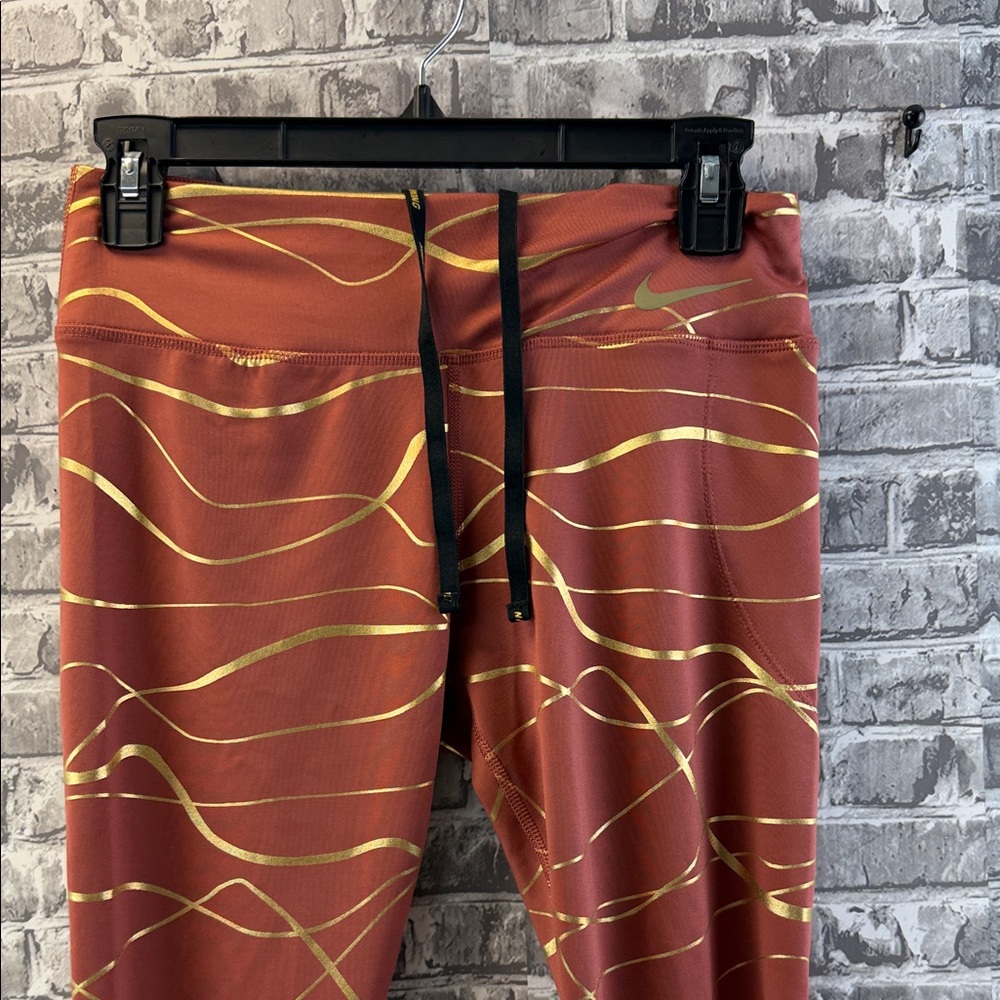 Nike running Copper and Gold Patterned‎ Leggings